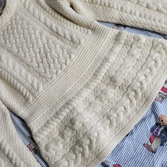 Vintage inis crafts cableknit sweater wool women's - Picture 5 of 9